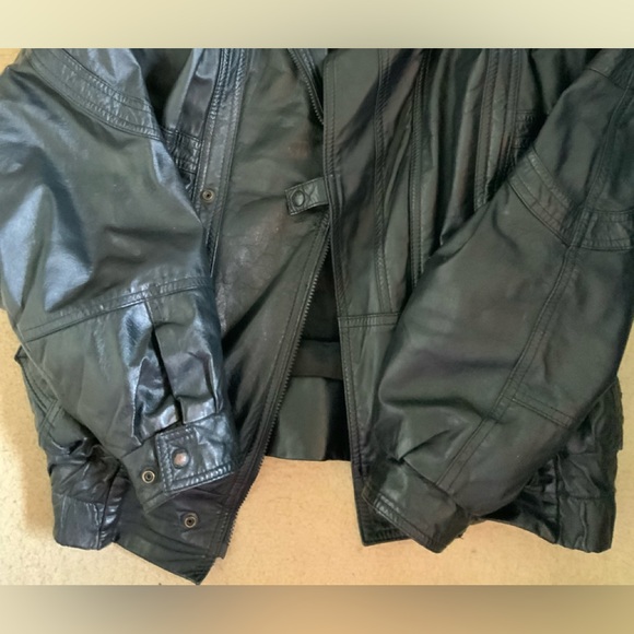 80s leather jacket - Picture 2 of 4